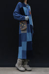 YANYAN KNITS 24 Autumn and Winter Plaid Hoodie Dress YYK-YYW24-1631-LAN Blue